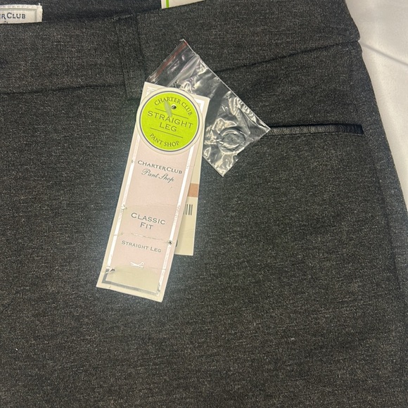 Charter Club Women’s Classic Straight Leg Pants - Heather Onyx Gray - Size 12 - Picture 2 of 14